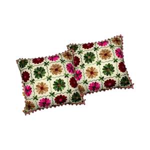 Funda de Cojín Decorativa Cuadrada de 16x16 con Estampado Digital de Patchwork Indio Multicolor Vibrante - Product Image 6