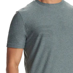 เสื้อยืดผ้าฝ้ายออร์แกนิกของผู้ชายเสื้อคอกลมแขนสั้นทรงพอดีตัวพร้อมตัวเลือกหลากสีขนาดพิเศษโลโก้ตามสั่ง - Product Image 2
