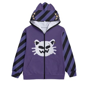 Sudaderas con cremallera de 100 algodón y de alta calidad personalizadas Sudadera con capucha con cremallera de cara completa con impresión de logotipo personalizado - Product Image 3