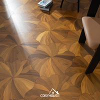 Parquet en chêne massif à motif Versailles, panneaux de sol multicouches en bois pour la rénovation et la conception d'intérieurs de villas de luxe