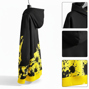 เสื้อฮู้ดผู้ชายทรงหลวมพิมพ์ลายตัวอักษร แขนยาว สวมใส่สบายๆ สำหรับฤดูใบไม้ผลิและฤดูใบไม้ร่วง ขายส่ง - Product Image 4