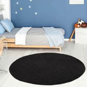 Myshaggy Solid <b>Black</b> Area <b>Rug</b> Set 60X110 cm - Product Image 2