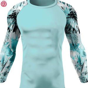 Protector de sarpullido personalizado de manga larga, protector de sarpullido elástico para Fitness, ropa informal de secado rápido - Product Image 2