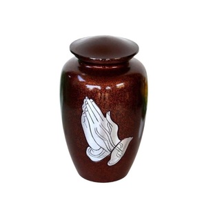 Hands Praying Metal Urn for Ashes Lidded Cremation Urns for Human Ashes Funeral Memorial <b>Gifts</b> in Loving <b>Memory</b> - Product Image 2