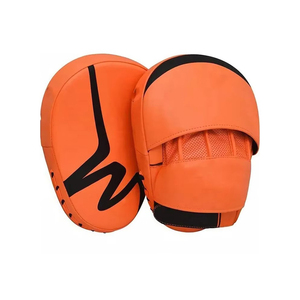 Almohadillas de Entrenamiento de Cuero Genuino, Almohadillas de Boxeo Azules Transpirables de Cuero de Alta Calidad, MMA OEM, Almohadillas con el Logotipo de tu Gimnasio - Product Image 1