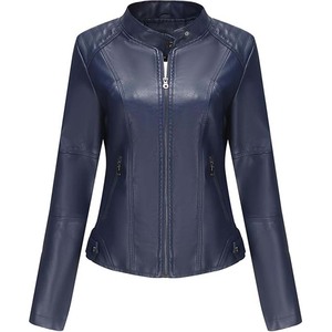 Best Selling Winter Women's Leather Jacket Casual Wear Reversible Waterproof Eco-Friendly Breathable Knitted <b>Polyester</b> <b>Filling</b> - Product Image 3