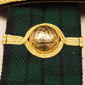 Banda de Grado Superior de la Guardia de Seguridad Pública (PAGDC) |   Banda Bordada a Mano en Rojo Oscuro |   Banda Bordada a Mano de Gran Oficial - Product Image 5