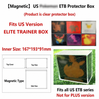Boîte de rangement pour collection Elite Trainer Pokem avec couvercle à fermeture magnétique, en acrylique 6MM, protection UV 99%, pack booster ETB