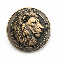 Monedas de Desafío Especiales de Diseño Personalizado en 3D de Alta Gama con Diseño de León en Dos Tonos