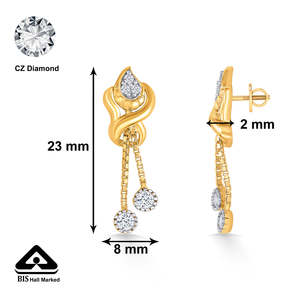 Pendientes Colgantes Vintage Chapados en Oro de 18k para Mujer con Esmeralda y Perla - Product Image 5