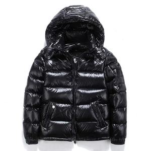 Chaqueta acolchada para hombre de color sólido impermeable con cuello levantado, chaqueta acolchada gruesa de invierno de gran tamaño para hombre - Product Image 1