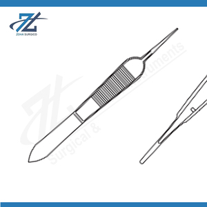 Pinces à suture micro-corneale St Martin 1-2 dents 89 mm de long, motif fin, ensemble d'instruments chirurgicaux en acier inoxydable certifié CE - Product Image 2