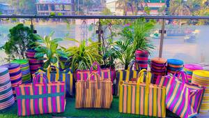 Sacs à provisions en PP recyclé sur le marché du nylon indien avec pochette Sac à linge durable en plastique polypropylène en vrac fabriqué en Inde - Product Image 2