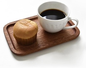 Platos y Bandejas de Servir de Madera Maciza de Lujo con Diseño de Borde para Evitar Deslizamientos/Derrames, Ecológicos para Regalos Empresariales - Product Image 3