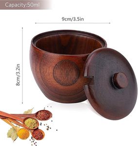 Récipient alimentaire en bois poli de qualité supérieure avec couvercle rabattable passe au lave-vaisselle et grande capacité pour le restaurant à domicile et les voyages - Product Image 6