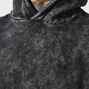 <b>Direct</b> Factory Made Men's Acid Wash Printed Breathable Quick Dry Fleece Tracksuit New Stylish Hooded Cotton Solid Pattern Custom - Product Image 4