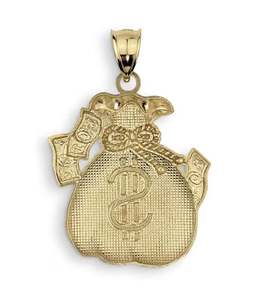 สร้อยคอจี้เครื่องราง moneybag สีทอง10K สำหรับผู้ชายและผู้หญิงของขวัญเครื่องประดับสัญลักษณ์ความมั่งคั่งแฟชั่นสำหรับผู้ชายและผู้หญิง - Product Image 4