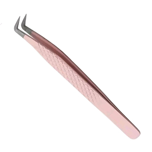 Nuevo volumen, bota de 90 grados, pinzas clásicas para extensión de pestañas, modelo aplicador de Material de acero inoxidable recubierto de oro rosa plateado - Product Image 1