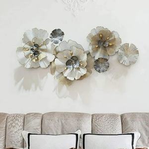 Nouveau best-seller Décoration murale moderne en métal floral Art mural en métal pour salon, chambre, hôtel, bureau de mariage - Product Image 1