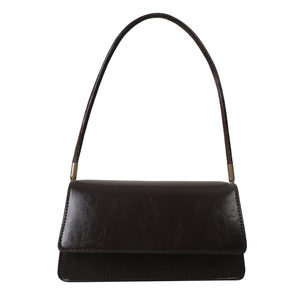 Bolso de mano de piel sintética con cierre de cremallera de color sólido clásico vintage, bolso de hombro, bolsos de mujer al por mayor - Product Image 2