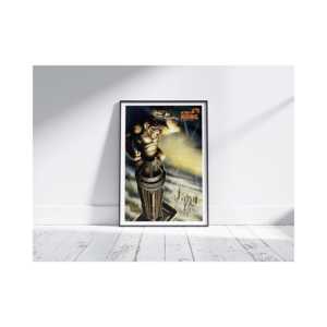 Póster Art Deco de King Kong para decoración de pared, diseño de Skull Island sobre un rascacielos - Product Image 5