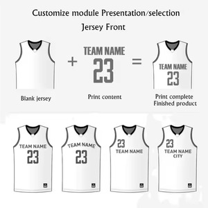 Ensembles de maillots de basket-ball personnalisés en gros, respirants, imprimés par sublimation, 100% polyester, sans manches, unisexe, grande taille, vêtements d'équipe, bas prix - Product Image 2