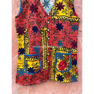 Abrigo Indio de Algodón 100% Premium para Mujer, Chaqueta Bohemia de Verano, Bordado a Mano, Estampado Floral Multicolor Exterior, Estilo Vintage - Product Image 3