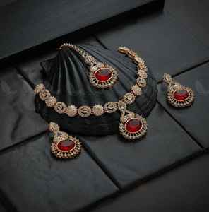 Multiple Vintage India Wholesalers on Wedding Accessories Bridal Fashion Necklace Earrings Jewelry for Women - Product Image 4