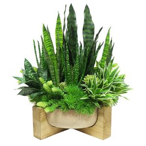 Pot de fleurs en bois extérieur souhaitant bien jardinière arrière-cour décor de jardin jardinières créatives en bois écorce de sapin pots de fleurs jardin - Product Image 3