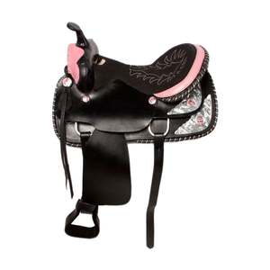 Se suministra directamente a la India, sillín occidental sintético, juego de tachuelas para caballos de carreras con opciones de tamaño de asiento de árbol de madera disponibles - Product Image 1