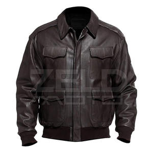 Chaqueta de cuero de alta calidad para hombre al mejor precio Chaqueta de cuero de manga larga Diseña tus propias chaquetas de cuero a la moda - Product Image 1