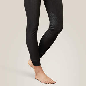 New Arrival Denim Horse Riding Breeches Wholesale Equestrian Clothing Customizable Women's Pants Jodhpurs with Knee Patch Grip - Product Image 4