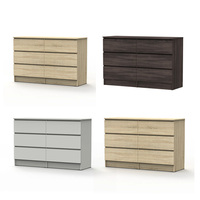 Cómoda Moderna de Gran Capacidad para Dormitorio con Cajones, Diseño de Panel Superior de Madera, Mueble de Entrada para Sala de Estar o Hotel