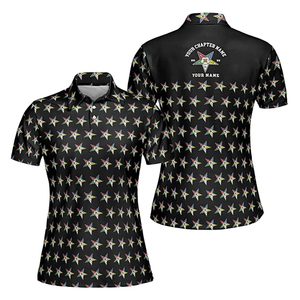 เสื้อโปโลผู้หญิงหลากสีลายดาราตะวันออกเสื้อโปโลแขนสั้นสั่งทำตามแบบคุณภาพสูง - Product Image 4