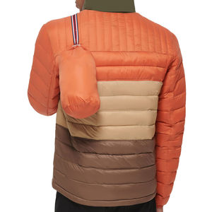 Chaqueta acolchada de manga larga de invierno para hombre con logotipo personalizado y cierre de cremallera de talla grande al por mayor - Product Image 4