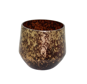 Support votif de bougie fini antique de couleur brune de matériel en verre de conception classique pour les décorations pour la maison faites à la main - Product Image 1