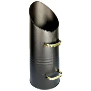 Seau à cendres de grande taille avec couvercle seau à charbon pour cheminée ensemble d'outils foyer seau d'allumage manche en bois - Product Image 3