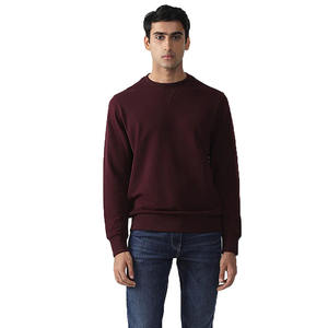 Vente en gros poids normal pour hommes de haute qualité pull-over sweat-shirt personnalisé polyester/coton col rond nouveauté imprimé teint uni - Product Image 1