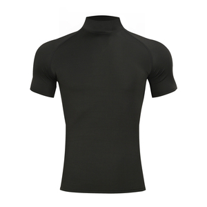 Fitness compression t-shirt hommes gym entraînement entraînement course vêtements de sport couche de base respirant ajustement serré séchage rapide haut athlétique - Product Image 5