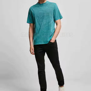 เสื้อยืดผ้าฝ้าย100% ผ้าถักสำหรับผู้ชายผ้าเปียกแห้งเร็วและใส่สบายดีไซน์ล่าสุด - Product Image 5