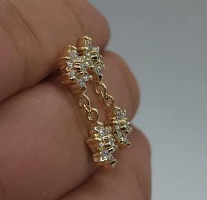 D E F couleur coupe ronde diamants cultivés en laboratoire boucles d'oreilles forme de fleur étoile fleur diamant boucles d'oreilles balancent boucles d'oreilles pour les femmes - Product Image 2