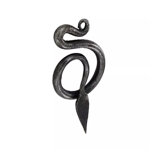Fait à la main en acier au carbone personnalisé médiéval Viking mythologie nordique fer forgé acier Serpent Jormungandr pendentif couteau outil OEM - Product Image 2
