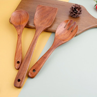 Ensemble de spatules de cuisson en bois spatules à frire de la meilleure qualité ensembles d'ustensiles de cuisine en bois pour ustensiles de cuisine antiadhésifs