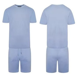 Tenue décontractée de rue d'été pour hommes ensemble de deux pièces en gros avec short imprimé et t-shirts séchage rapide et respirant - Product Image 4