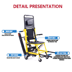 Kursi Roda Lipat Medis Listrik Bersertifikat CE untuk Evakuasi, Naik Tangga, dan Ambulans dengan Baterai - Product Image 6