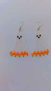 Pendientes de cuentas bohemias con flecos en cascada Andy de diseño turquesa, regalo de joyería único - Product Image 4