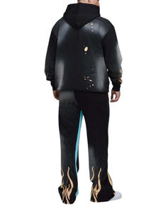 Nouveau survêtement évasé exquis de haute qualité fabriqué à partir d'un ensemble de lavage à l'acide anti-boulochage respirant en polaire luxueuse - Product Image 4