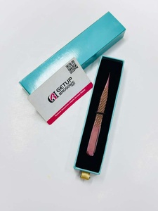 Pinzas de Cejas de Acero Inoxidable con Punta Puntiaguda en Oro Rosa Antiestático de Alta Calidad, Herramienta de Belleza Ecológica y Ligera con Logotipo Personalizado - Product Image 3