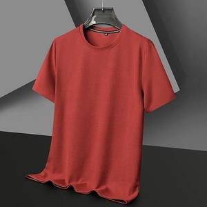 Camiseta de algodón 100% ajustada con cuello redondo para hombre 2025 con logotipo de impresión personalizado Camisetas de fabricante de servicio OEM de tela de alta calidad - Product Image 4