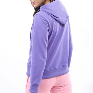 Casual, ropa de calle, hombro caído, transpirable, respetuoso con el medio ambiente transpirable invierno logotipo personalizado estampado mujeres sudaderas con capucha en color sólido - Product Image 3